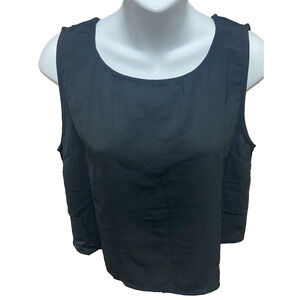 Roylamp Womens Tank Top Size Large Sleeveless Black Shirt Casual New NWT Cropped